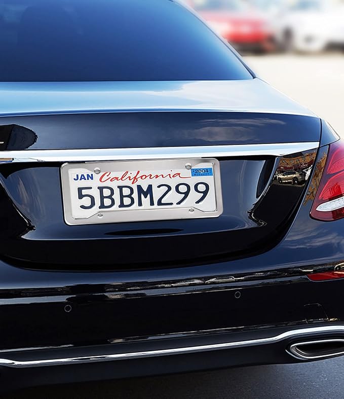 2 Pcs 4 Holes Stainless Steel License Plate Frame，Car License Plate Holder - Image 6