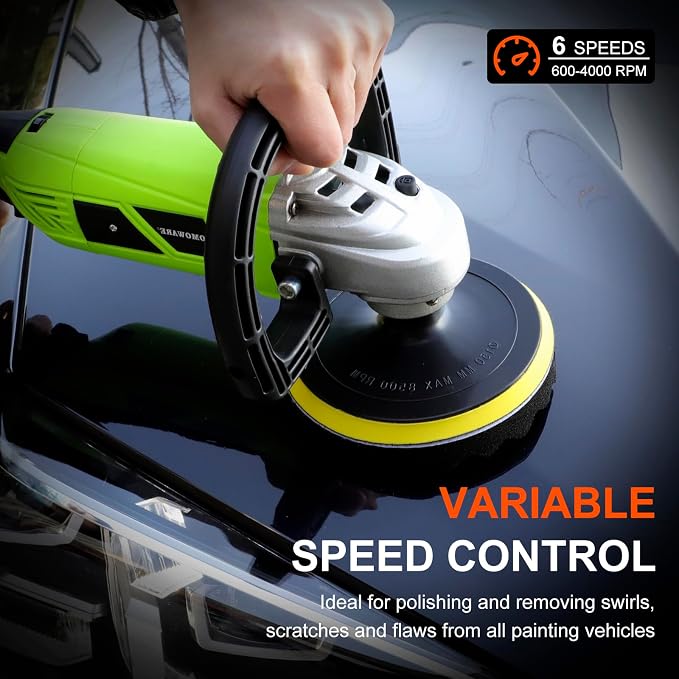 COMOWARE 1300W Professional Car Buffer Polisher - Image 9
