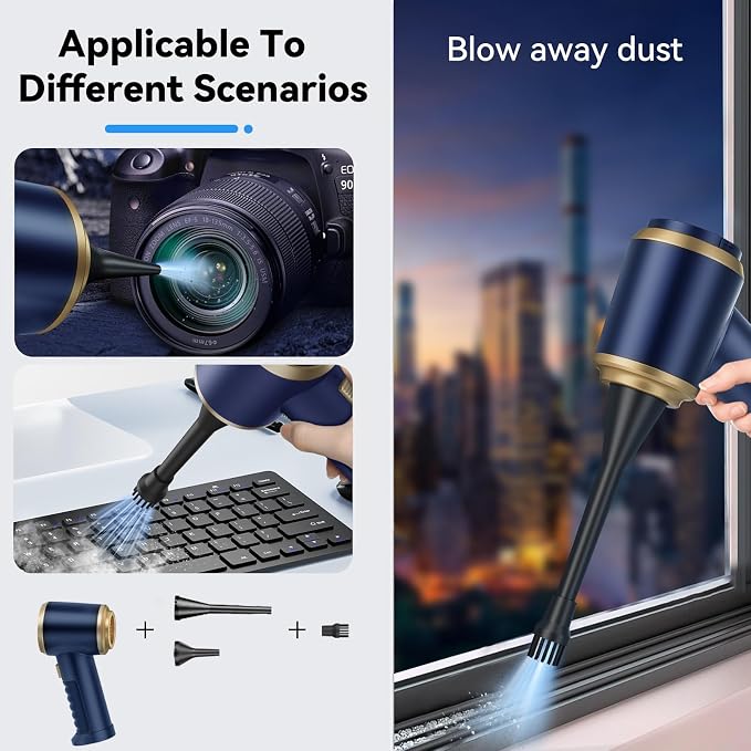 Mini Car Vacuum Portable Cordless Handheld Vacuum Cleaner and Air Duster 2 in 1 - Image 4