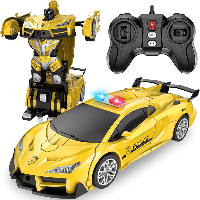 Remote Control Car for Boys 4-7, 2.4GHz RC Car 1:18 Scale, One-Button by Febyhim