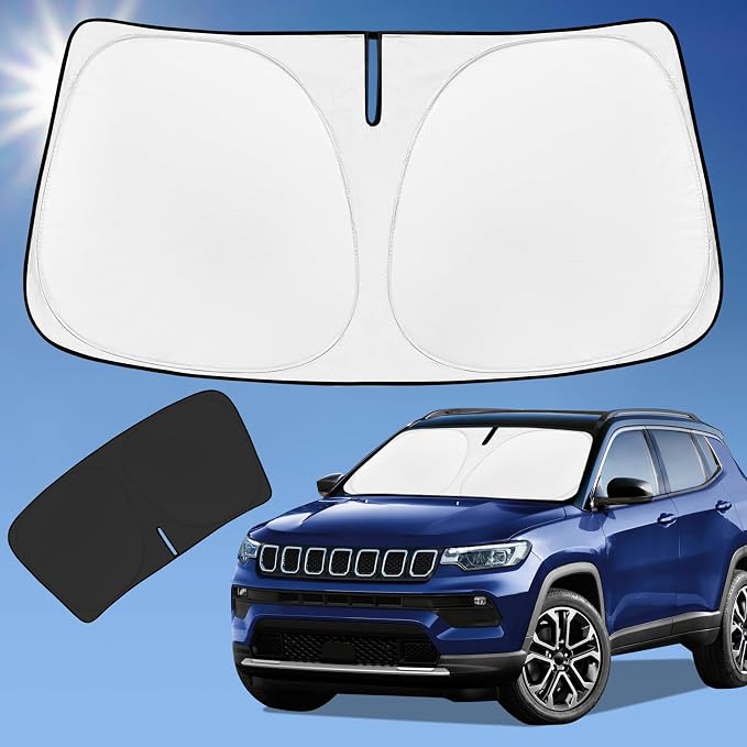 Sun Shade Sunshade for Jeep Compass Windshield Cover, 4-Layer Front Window by ZOIBVCARSUNSHADE
