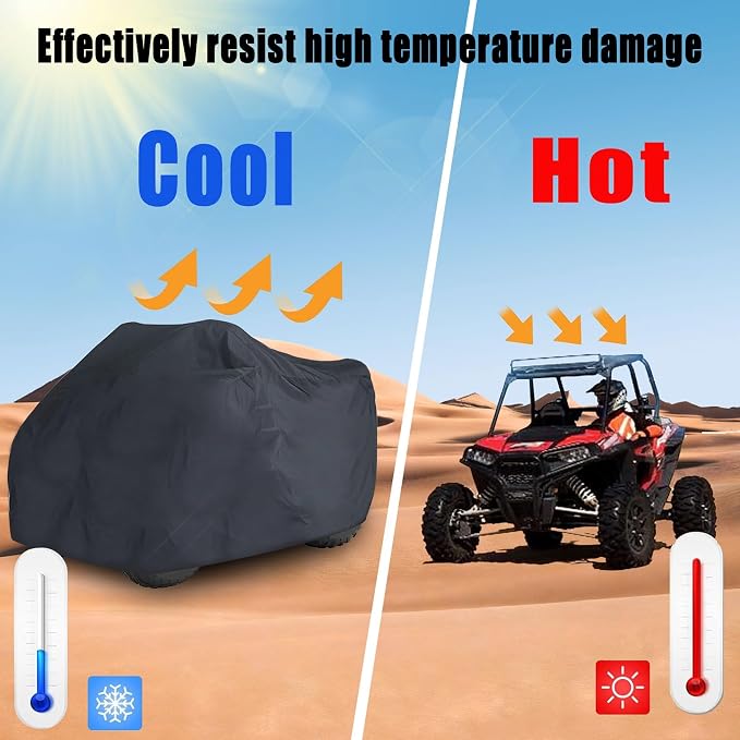 Car Cover 2-3 Seaters Outdoor Waterproof All-Weather Protection Outdoor Heavy - Image 4