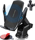 Wireless Car Charger Mount, 15W Qi Fast Charging Auto-Clamping Cell Phone Car by Honshoop