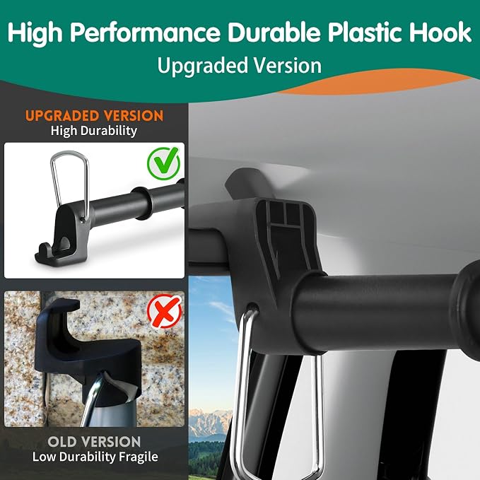 Car Clothes Hanger Bar, Heavy Duty Telescopic Clothes Rod - Image 6