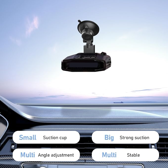 Radar Detector Mount, Car Radar mounting Bracket, Windshield and Dashboard - Image 5