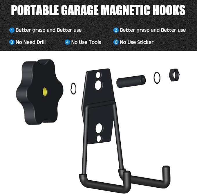 Strong Garage Magnetic Hooks, Magnet Hanger - Image 4