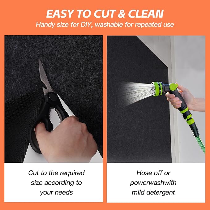 6.6'x 8.5' Garage Floor Mat & Oil Spill Mat, Heavy Duty Under Car Mat - Image 5