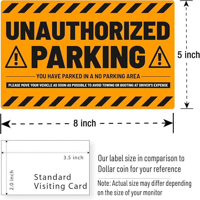 easykart labels 50 Parking Violation Stickers - Image 3