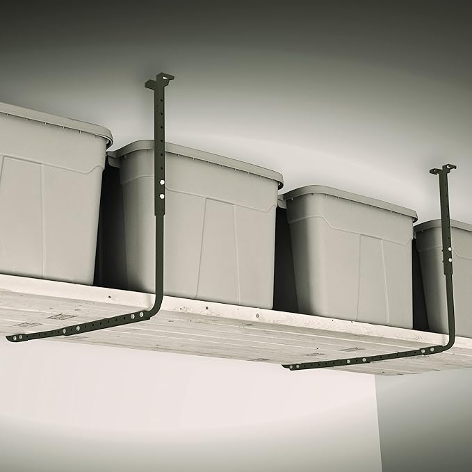 80844-10 34 in. x 26 in. Adjustable Garage Ceiling Mount Storage Rack Kit - Image 3