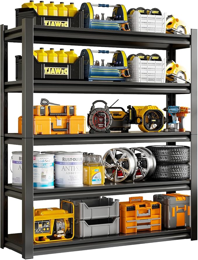 48" W Garage Shelving Unit, Garage Storage Shelves 3000LBS Heavy Duty Shelves by IYANEN