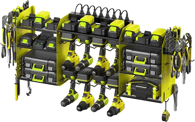 CCCEI Green Large Tools Organizer Wall Mount Charging Station, 39 Inch Long by CCCEI