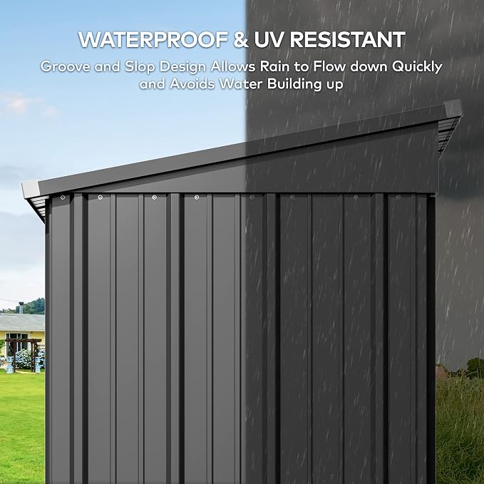 Gizoon 5 'x 3'Outdoor Storage Shed - Image 6