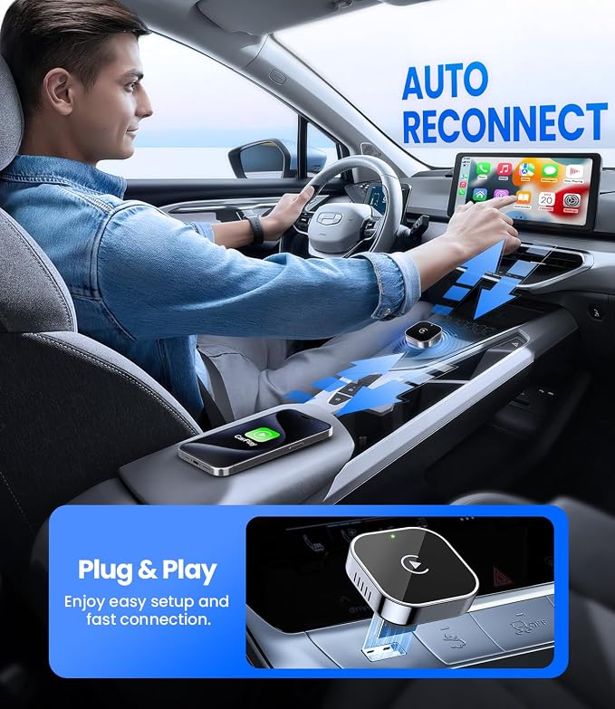 Teeran Wireless CarPlay Adapter 2025 Upgrade Wired CarPlay to Wireless - Image 4