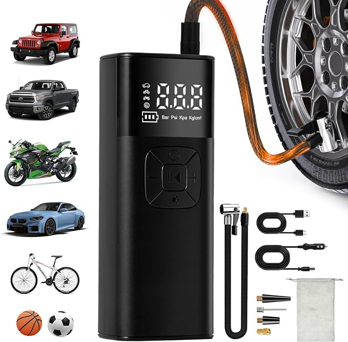 Tire Inflator Portable Air Compressor by CJYGEGE