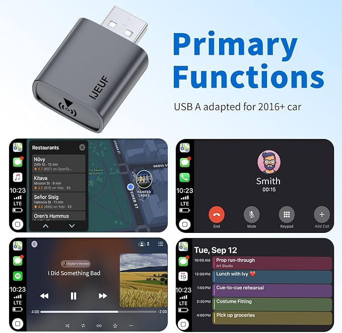 Wireless CarPlay Adapter for Apple iPhone 2025 Upgraded, Ultra-Low Lag - Image 6