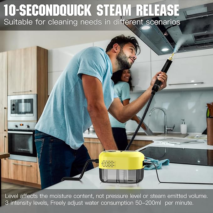 Handheld Steam Cleaner for Home＆Kitchen, 212°F High Temperature, 1200ML Tank - Image 2