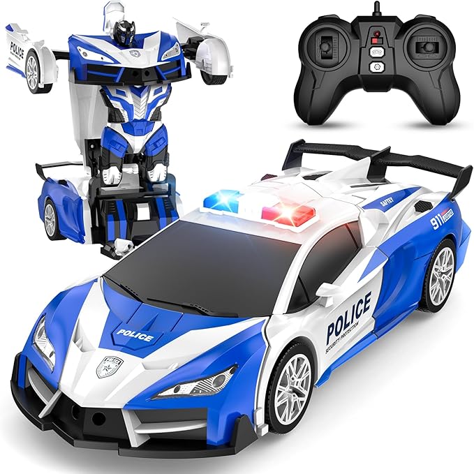 Remote Control Car for Boys 4-7, 2.4GHz RC Car 1:18 Scale, One-Button by Febyhim