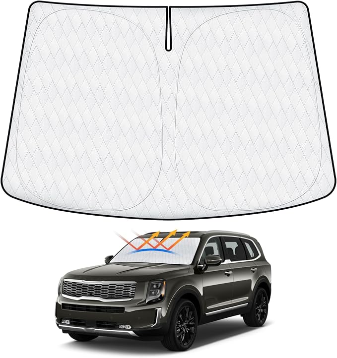 Cartist 5-layer Sun Shade Fits for Kia Telluride 2020-2023 2024 2025 2026 by cartist