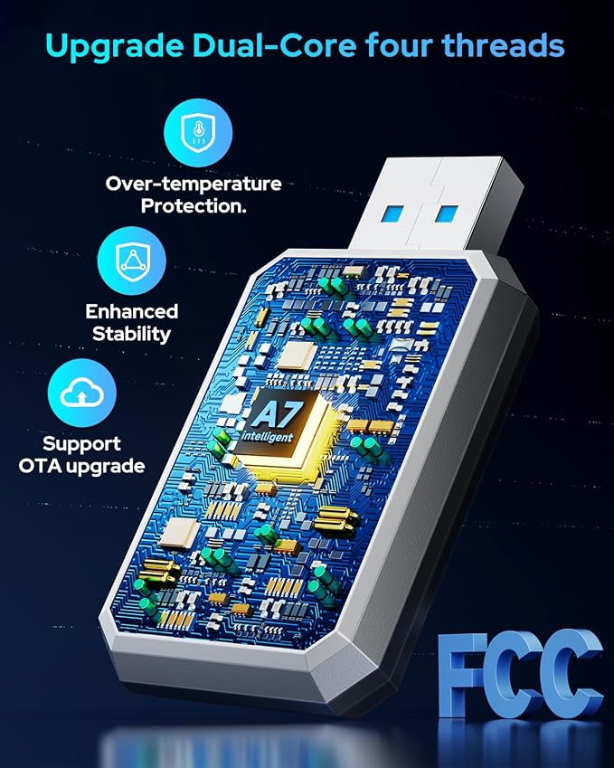 FAHREN Mini Wireless CarPlay Adapter, Plug-N-Play, No Lag - Image 3