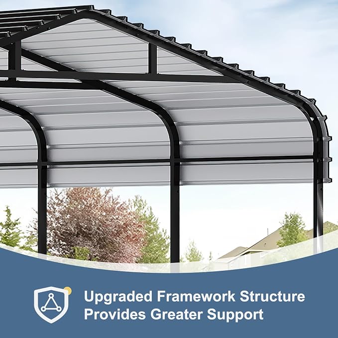 12x20 FT Metal Carport, Garage - Image 6