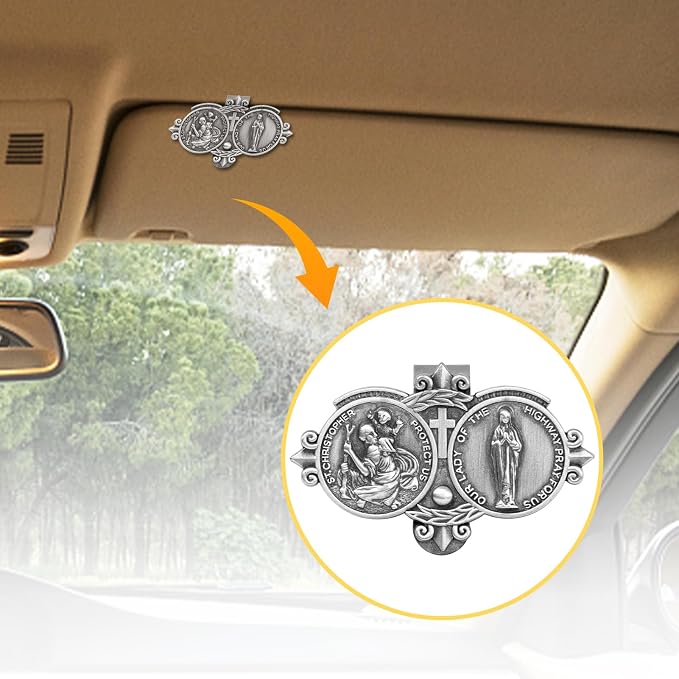 St. Christopher Visor Clip, Saint Christopher Medal - Image 5