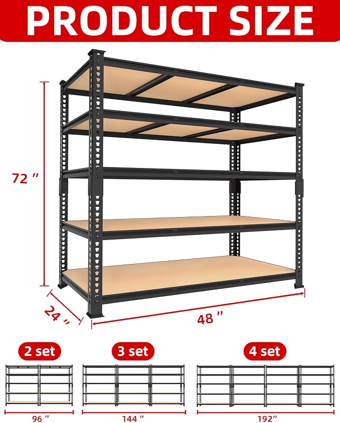 PrimeZone Heavy Duty Garage Storage Shelves - Image 3