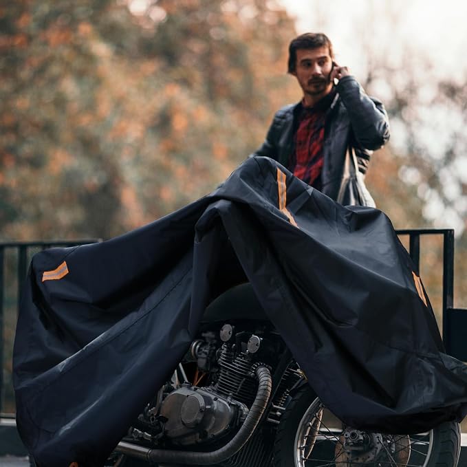 Motorbike Cover Waterproof Outdoor, Motorcycle Scooter Moped Cover Sun Rain - Image 7