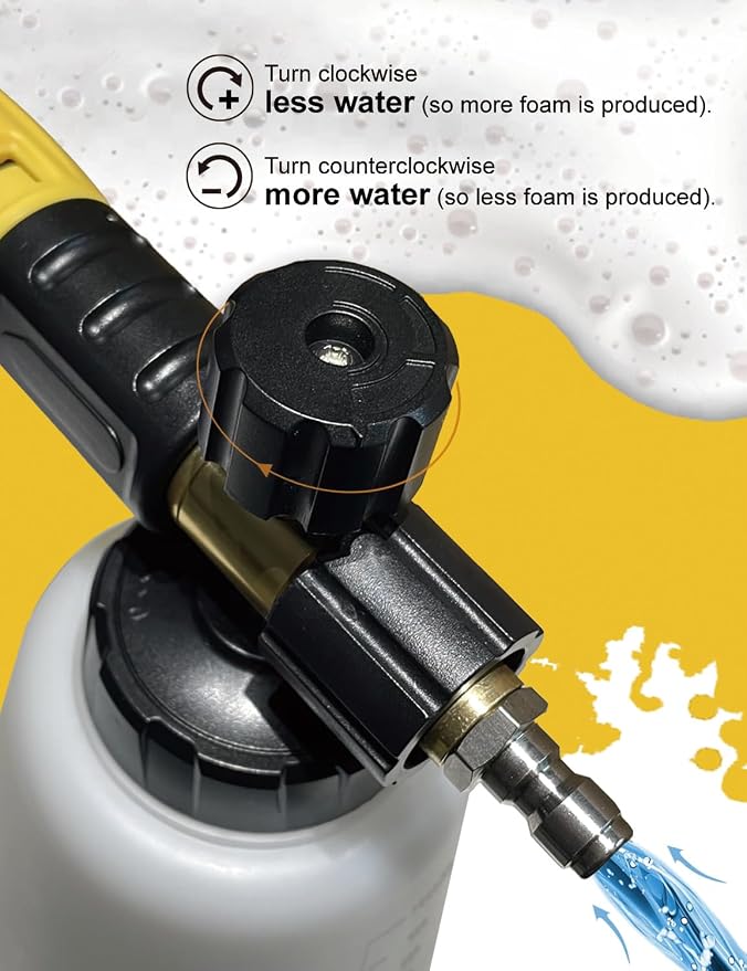 BOSEA Foam Cannon for Pressure Washer, Wide Neck Heavy Duty 4000PSI Adjustable - Image 3