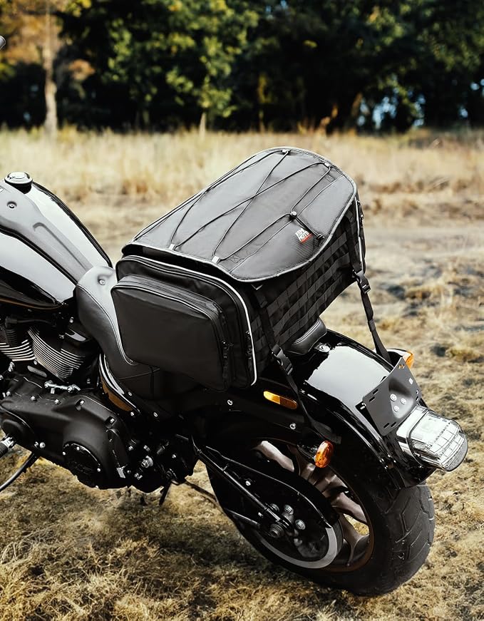 KEMIMOTO Motorcycle Tail Bag, Dual Use Motorcycle Rear Seat Bag - Image 3