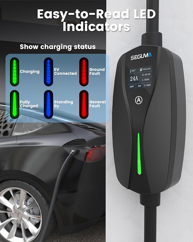 Level 2 Tesla Charger-24Amp 240V, NEMA 14-30 Plug, 25FT Extension Cable - Image 5