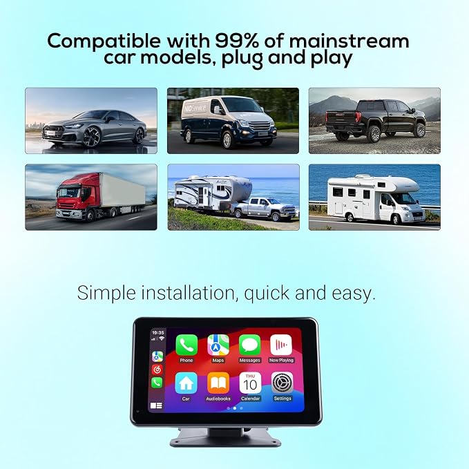 Portable Wireless Apple Carplay Screen - Image 2