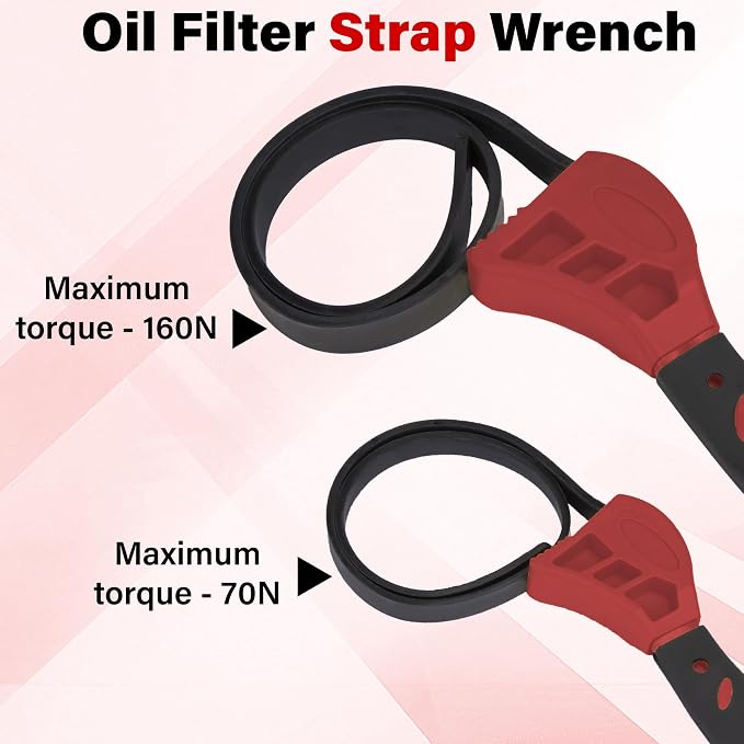 2 PCS Strap Wrench Plumbing, Rubber Strap Wrench, 24 Inch & 19.7 Inch Oil - Image 5