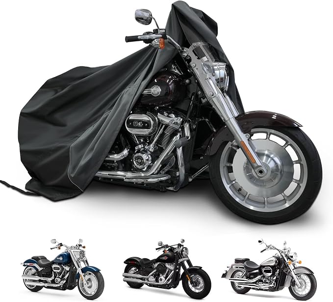 Motorcycle Cover for Cruiser Models Harley Davidson Iron 883, Fat Boy, Softail by Keeptheloveenjoytherideandfeelthebeautyoflife