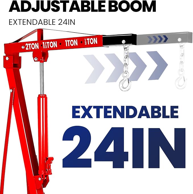 2 Ton Engine Hoist, Carbon Steel Cherry Picker Engine Hoist - Image 3