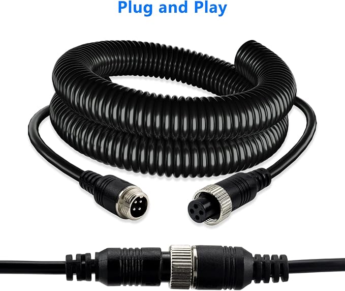 4 Pin Camera Cable with Corrugation Tube Cover, Car 4Pin Aviation Video - Image 6