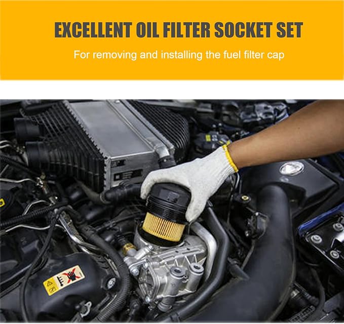 Oil Filter Socket Set 14pcs 3/8" Cap Wrenches Tool Kit - Image 7