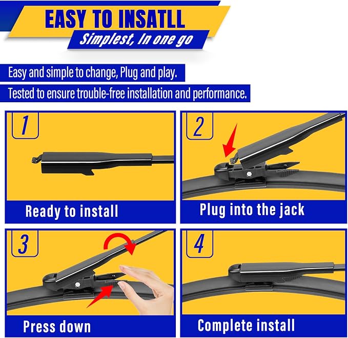 3 wipers Replacement for 2008-2012 Ford Escape, Windshield Wiper Blades - Image 8