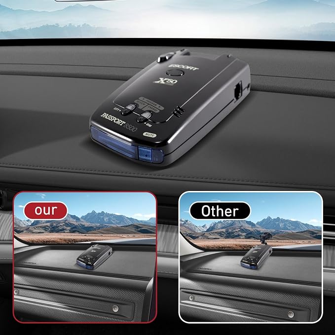 Radar Detector Bracket with Dashboard Hook Ring Installation, No Installation - Image 3