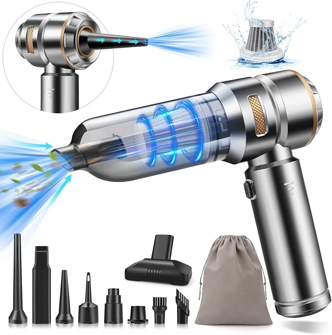 Mini Car Vacuum Cleaner, 20000PA 4-in-1 Cordless Handheld Vacuum Cleaner by Unknown