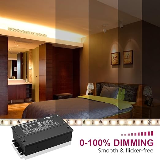 EMITEVER Dimmable Led Driver, 2 Packs 30W AC 110V-277V to DC 24V Transformer - Image 6