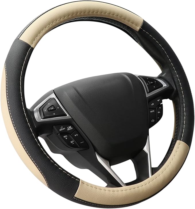 SEG Direct Car Steering Wheel Cover Universal Standard Size 14.5-15 inch by SEGDirect