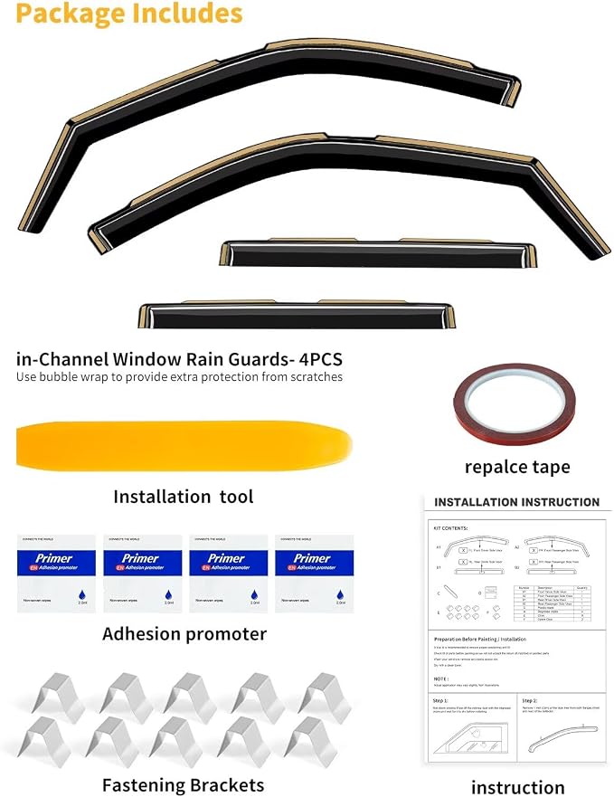 in-Channel Window Rain Guards Fit - Image 9