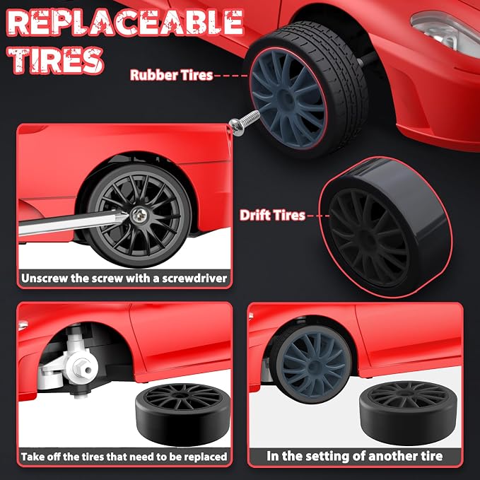 RC Drift Car, 2.4GHz Remote Control Cars 1/24 4WD High Speed Drift Car - Image 5