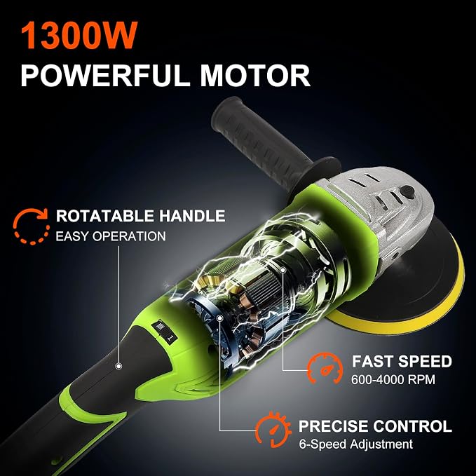 COMOWARE 1300W Professional Car Buffer Polisher - Image 3