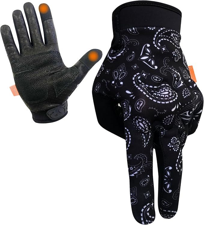 Saints of Speed Motorcycle Gloves – Knuckle Protection, Leather Palms, by SaintsofSpeed