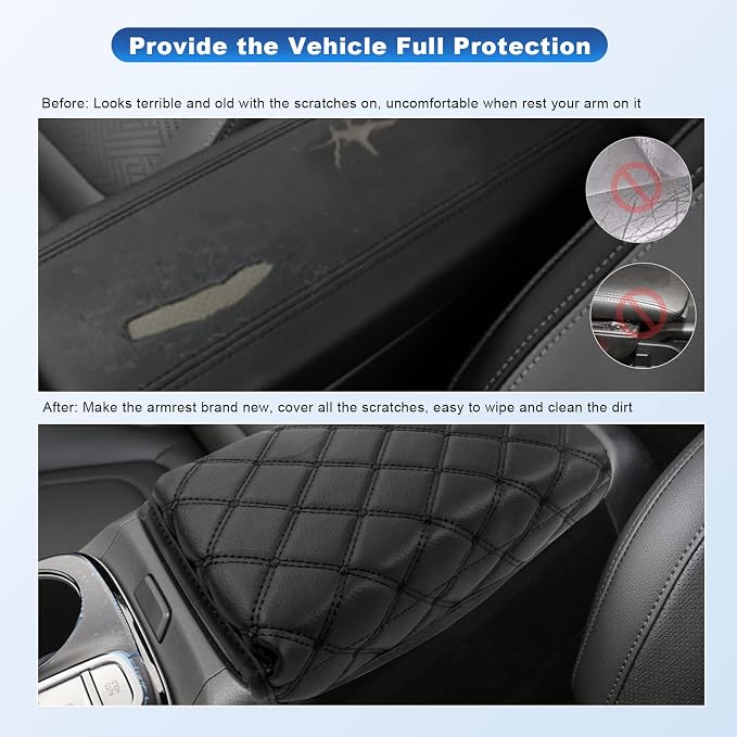 CDEFG Center Console Cover for 2022 2023 2024 Santa Cruz Pickup Truck Armrest - Image 4