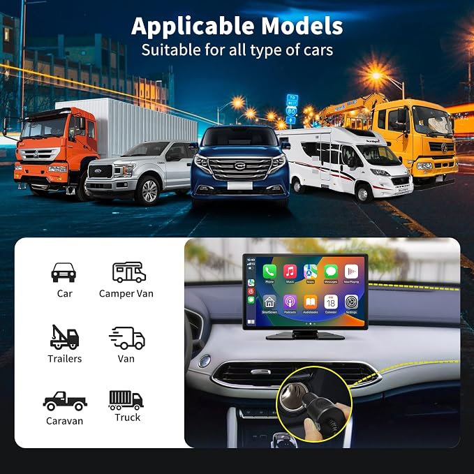 Carplay Screen for Car, 1080P Backup Camera, Car Stereo for Carplay & Android - Image 9