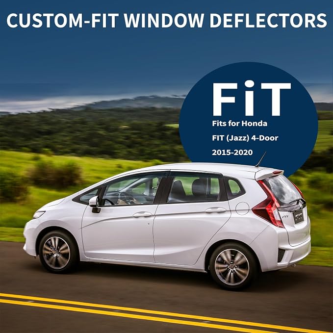 4PCS Rain Guards Window Visors Fits - Image 2