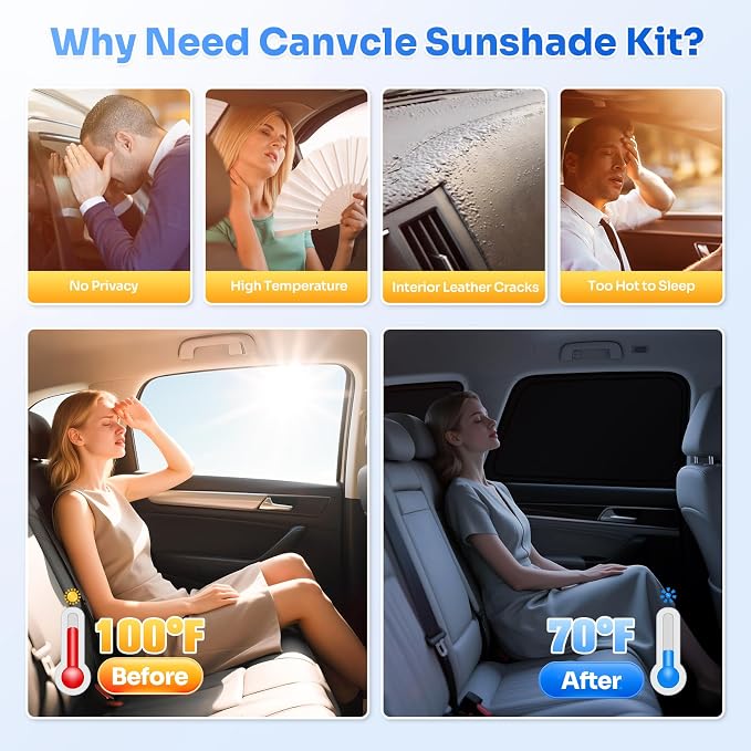 Sunshades for 2021-2025 2026 Jeep Grand Cherokee L Accessories Sun Shade Side - Image 3