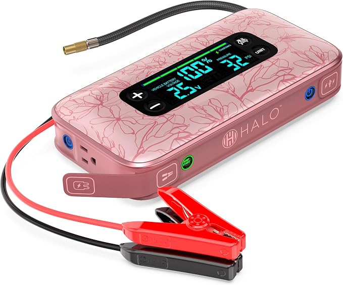 HALO Bolt Ultimate 3 Portable Car Battery Jump Starter | 130 PSI Air Compressor by Halo